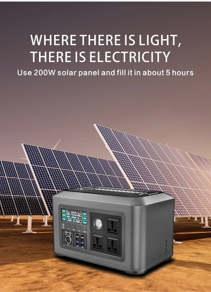 1000W 1024WH Camping Portable Power Station 220V EU Lifepo4 Battery Camping Powerstation Bank Solar Generator RV Camping Laptop