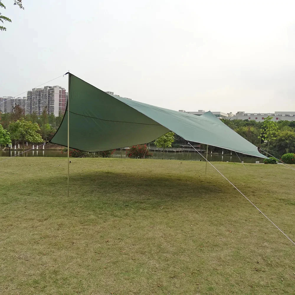 5.1x5.1m Large Camping Tarp Waterproof Octagon Butterfly Outdoor Sun Shelter Awning Tent Shade Sunshade Beach Tourist Canopy