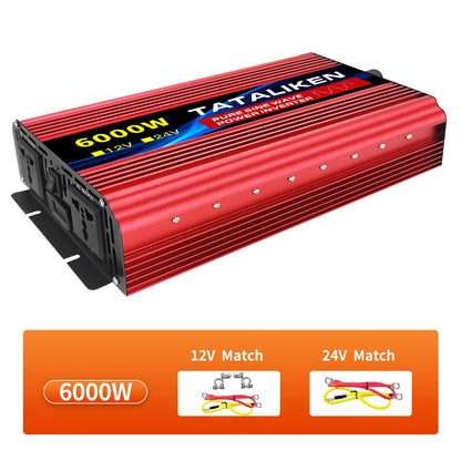 pure sine wave inverter 12V to 220V 1600W 2500W 3500W 4500W DC to AC voltage converter 12 220 mini-car power supply