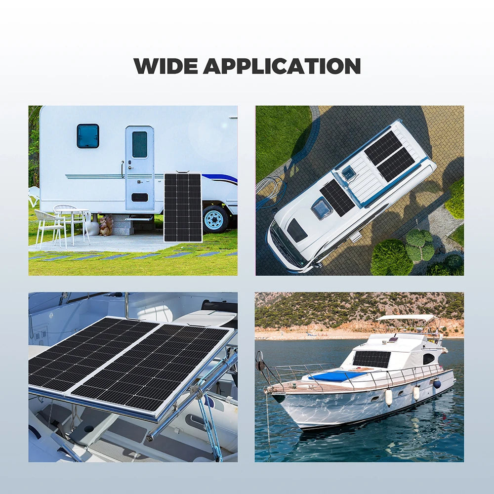 Semi- Flexible Solar Panel 150W 21.6V balcony photovoltaic PV 150 WATT CELL for home boat camper 12v /24V battery charger