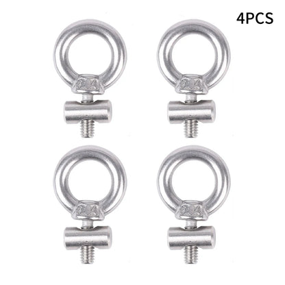 2-8PCS Awning Rail Stoppers 6mm Stainless Steel Stops Campervan Caravan Outdoor Slide Rail Track Cable Hanger Ring Screws