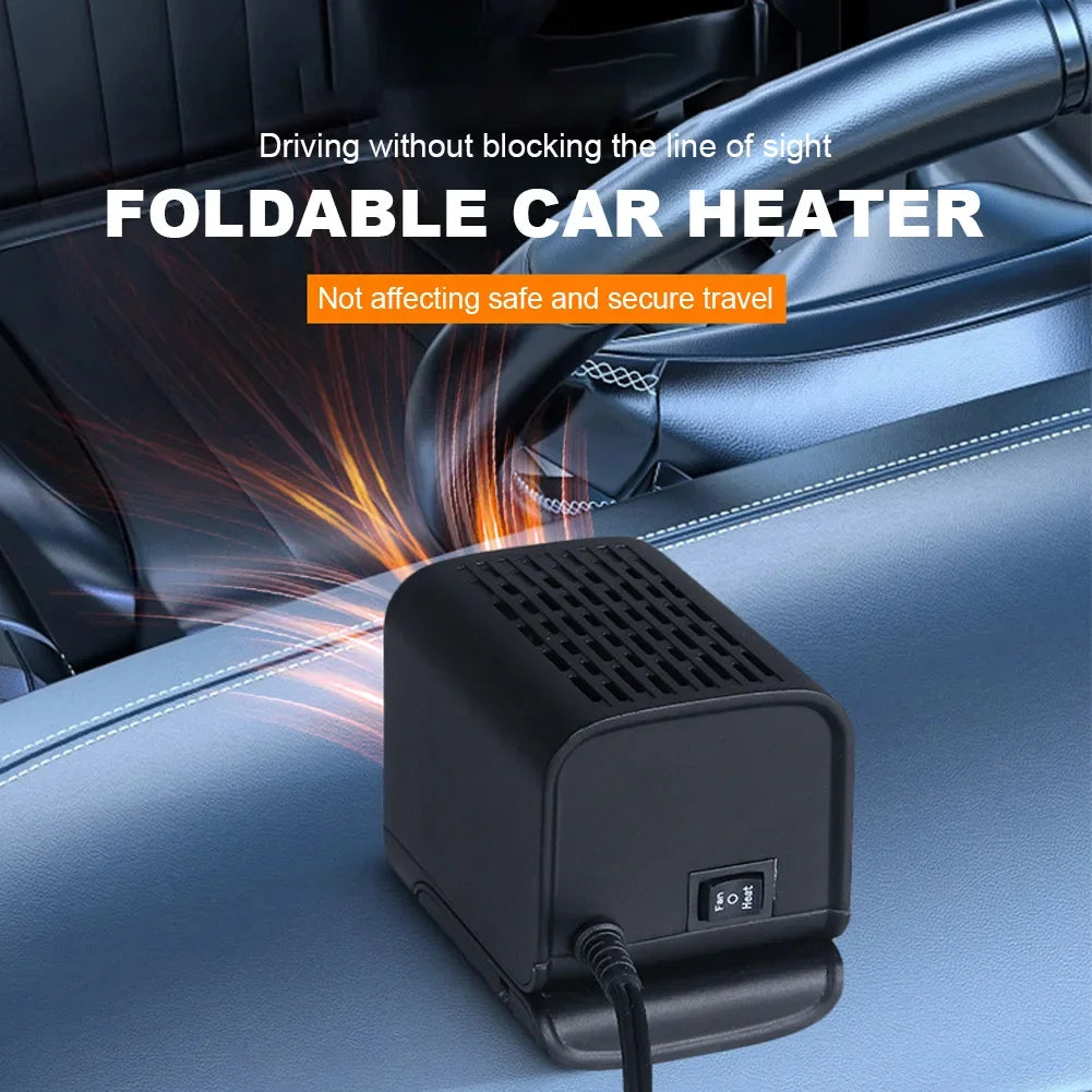 Car Heater 12/24V Portable Car Heating Fan 2 in 1 Cooling Heating Auto Windshield Window Defroster Car Anti-Fog Heater Demister