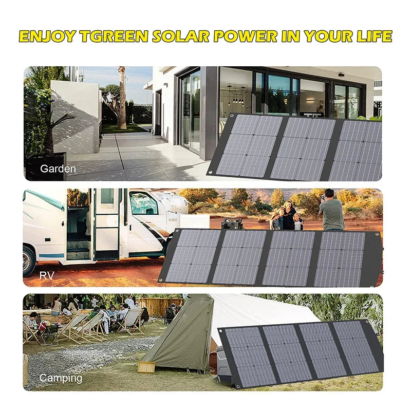 Flexible Foldable Solar Panel High Efficience Travel & Phone & Boat Portable 12V 2000w 1500w 1000w 500w Solar Panel Kit