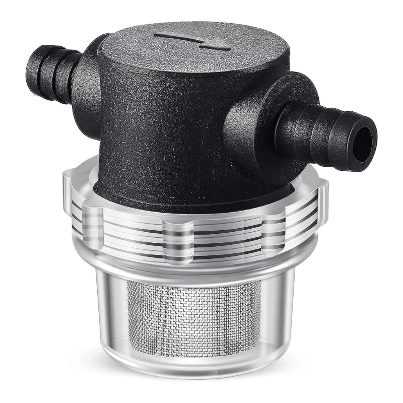 RV Boat Twist-On Pipe Water Pump Strainer Mesh Filter 1/2 Inch Garden Watering Hose Filter Water Pipe Connector Replacement