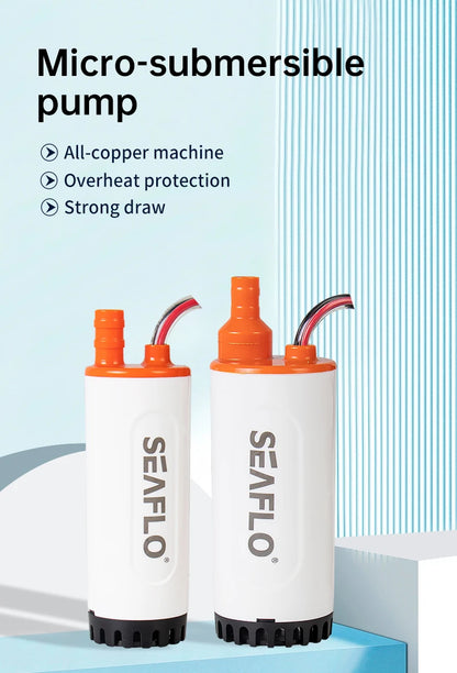 SEAFLO RV 12V submersible pump, micro water pump, water tank, water pump, DC portable car mounted small submersible pump