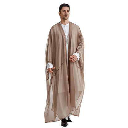 Middle East Mens Robe Muslim Dress Kimono Dishdasha Clothing Islamic Dubai Saudi Abayas Prayer Abaya Kaftan Ramadan Jubba Thobe