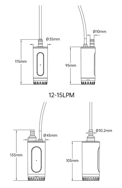 SEAFLO RV 12V submersible pump, micro water pump, water tank, water pump, DC portable car mounted small submersible pump