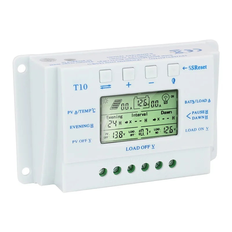 MPPT 20/30/40A 12V/24V LCD Plastic Solar Panel Regulator Charge Controller 3 Timer Solar Panel Stabilizer