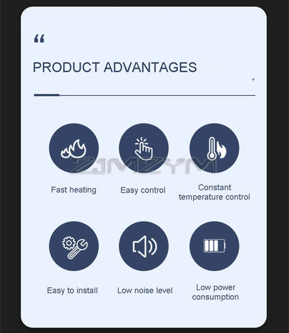 5KW 12V 24V Diesel Air Heater All in One Mini Heater with Silencer LCD Switch Remote Control for Car Bus RV Trucks SUV