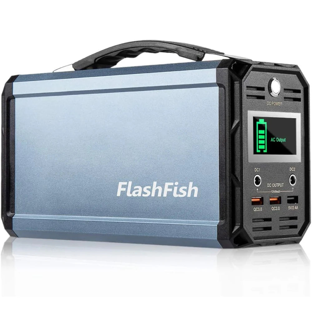 FF Flashfish G300 300W Solar Generator 222Wh Portable Power Station 60000mAh Rechargeable Lithium Battery Bank for Solar Panel