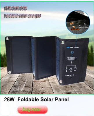 28W Solar Charger 2 USB Ports Foldable Portable Solar Phone Charger with SunPower Solar Panel for mobilephone Camping