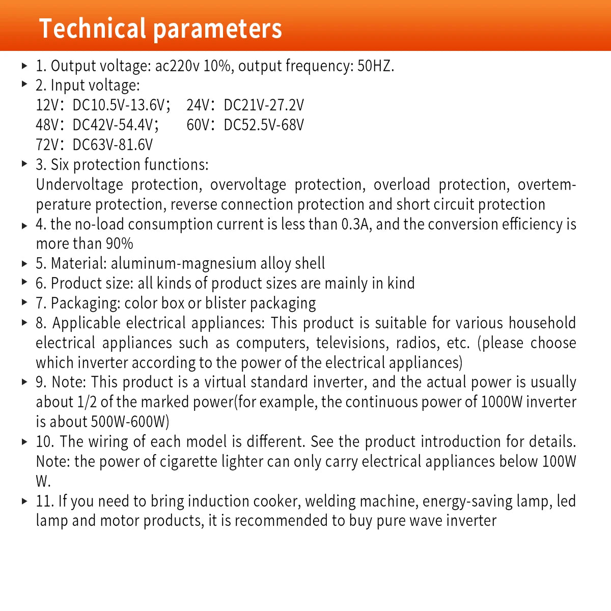 pure sine wave inverter 12V to 220V 1600W 2500W 3500W 4500W DC to AC voltage converter 12 220 mini-car power supply