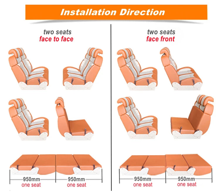 Customized2023 New Design Custom Refitted Motorhome Back Seat Multi Functional Converted Luxurious Van Seat