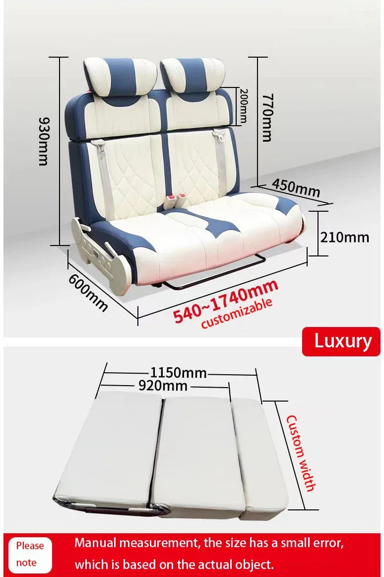 Customizedcamper van accessories Bed Motorhomes three people bed  Seat For Vip for RV MPV Motorhome Campervan Caravan Car Traile