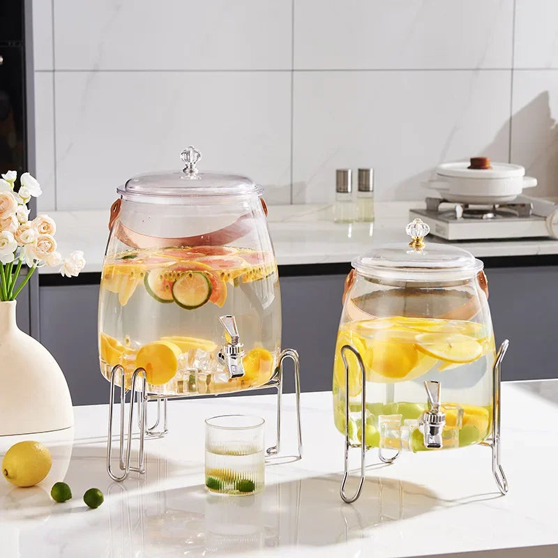 Juice Cup Cold Beverage Dispensing Jug for Water Transparent Kettle Lemonade Container Refrigerator Water Bucket Dispenser Jugs