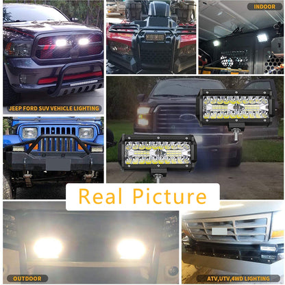 Car LED Light Bar Offroad 4x4 Spotlights Fog Lamp 12V 24V Diode Headlight Truck Farm Tractor Boat SUV ATV Light Bar/work Light