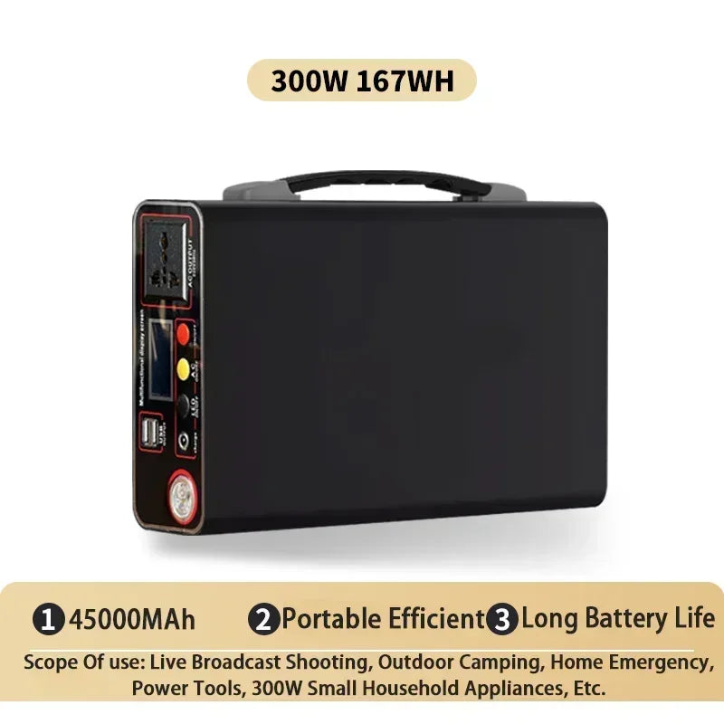 Power Station 220V300WOutdoor Power Bank 90000mah Portable  Home Camping Lifepo4 Electric System Rechargeable Generator