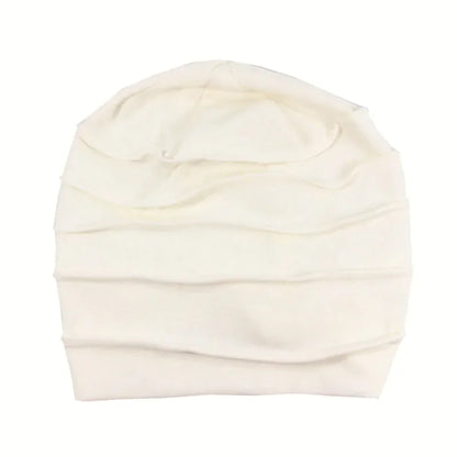 Breathable Elastic Women's Turban Hat Soft Ruffle Head Wrap Cap Lady Cancer Chemo Cap Muslim Headscarf Hat