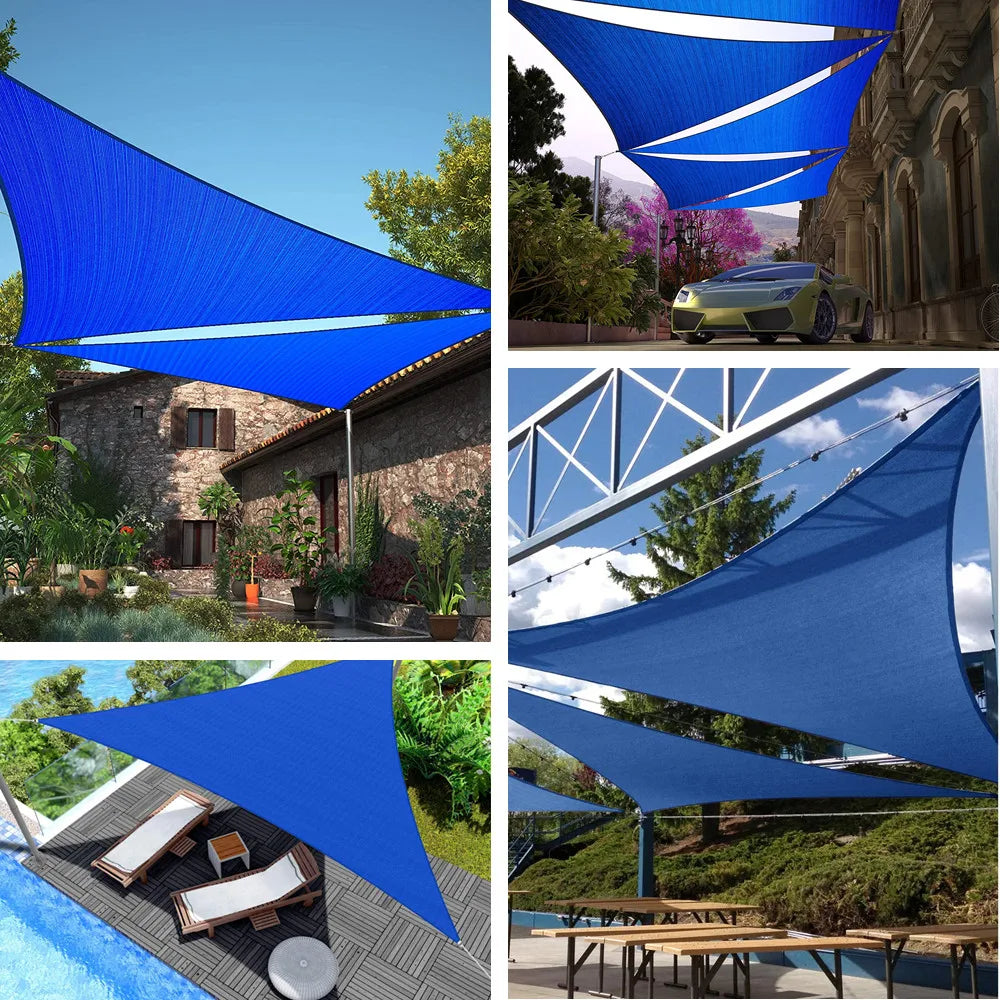 Waterproof Triangle Sun Shade Sail Canopy 98%UV Block Sun Shelters For Outdoor Facility&Activities Backyard Awning Camping Tents