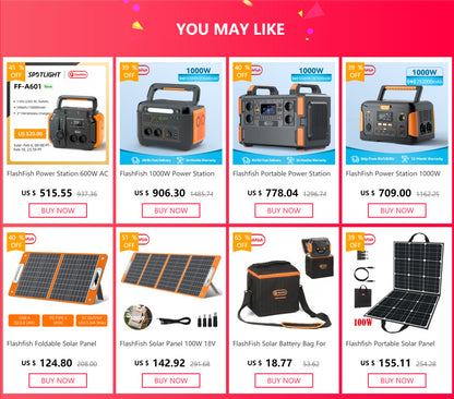 FF Flashfish 288Wh Portable Power Station Solar Generator 330W Lithium Batteries AC Outlets Battery Backup Power Pack Outdoor