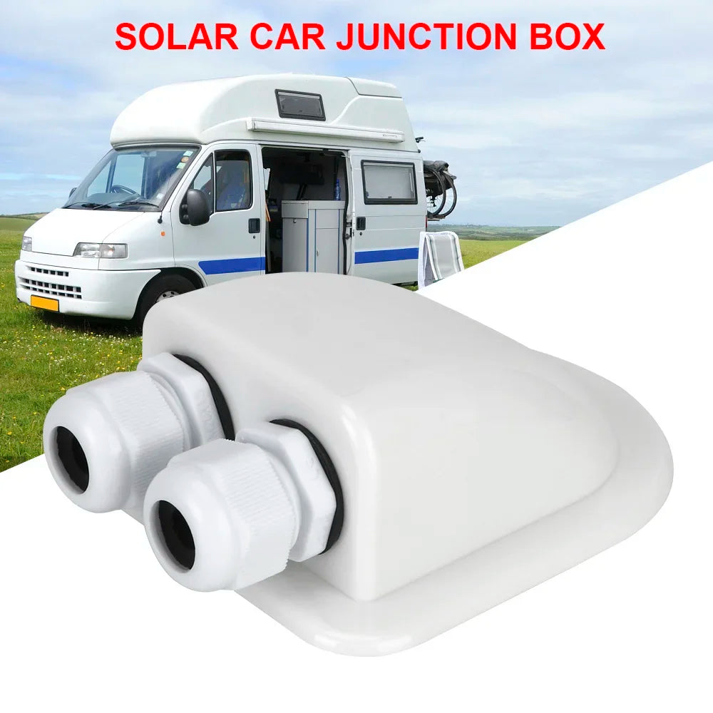 Caravan Solar Car Junction Box Cable Entry Gland Box Roof Wire Entry Cable Connector Holder Dual Hole camper van