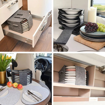 1PCS Caravan Tableware Storage Plate Holder For Motorhome Campervan Boat Cupboard Interior Tableware Racks Accessories