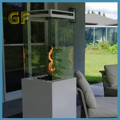 Modern Glass Heaters  Garden Supplie Outdoor Heating Stoves  Luxury Commercial Indoor Dining Room Real Fire Fireplace h