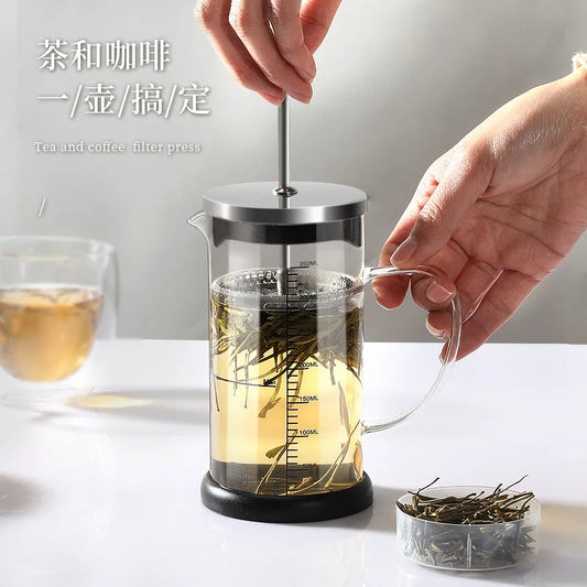 Glass French Press for Coffee Teapot for Tea with Infuser Kettle Filter Kitchen Accessories Cafe Maker Drop Ship