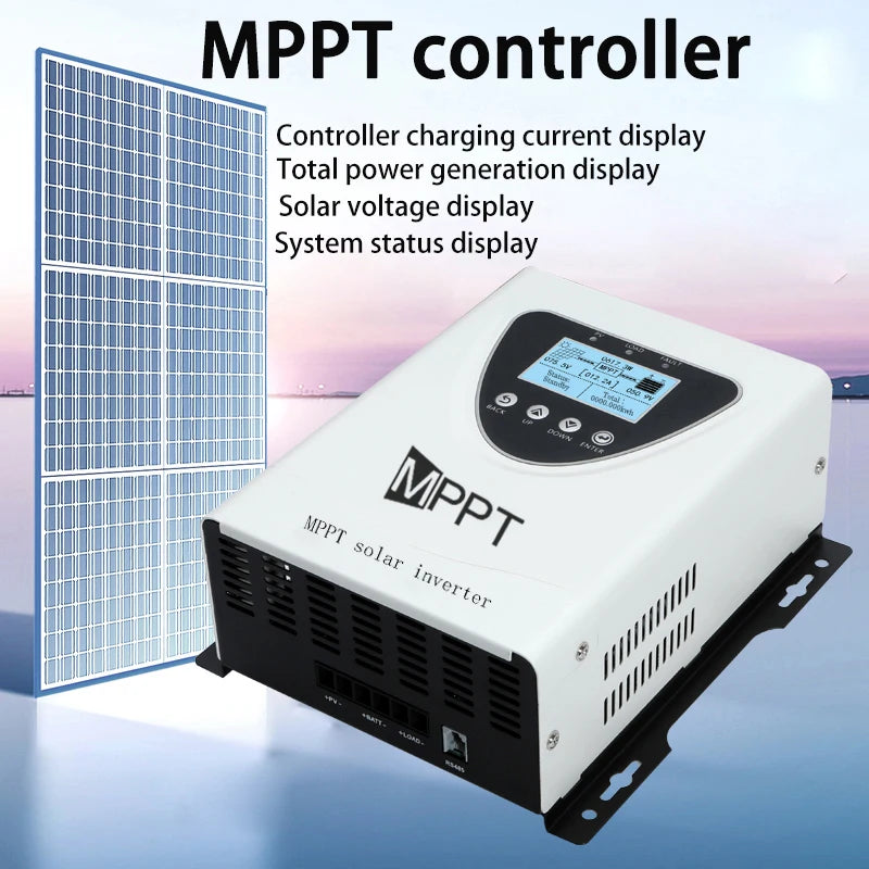 MPPT 100A 60A 50A 30A 150VDC Solar Charge Controller With LCD DISPLAY RS485 interface For12V 24V 36V 48V Home Solar System