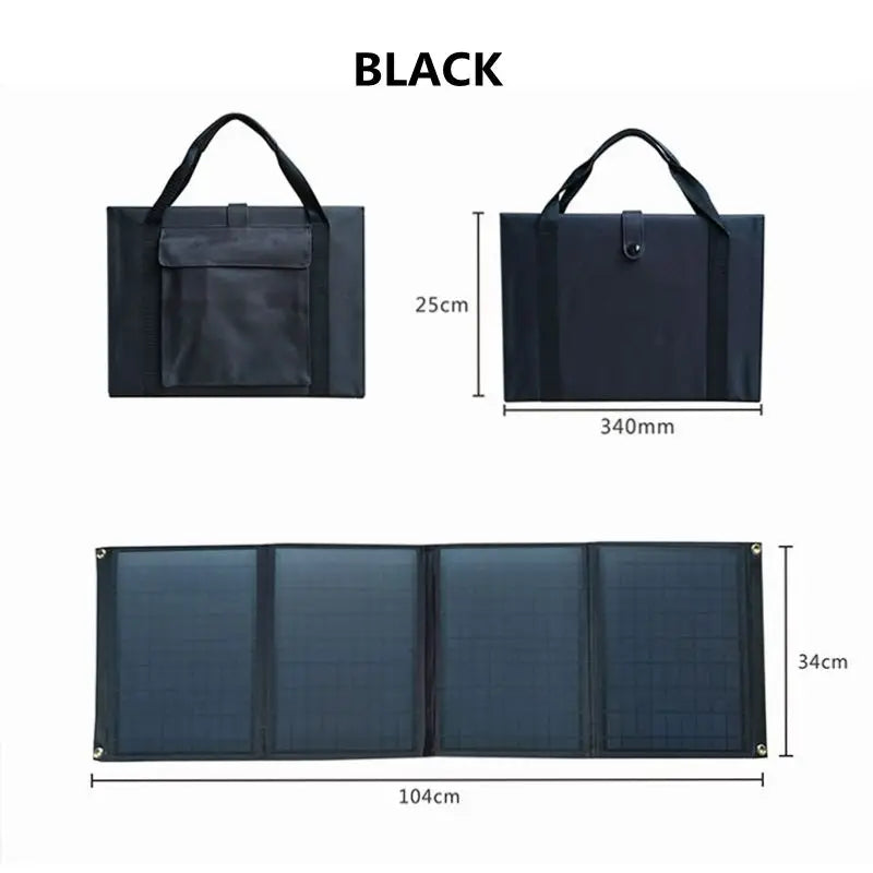 200W Foldable Solar Panel Dual USB +DC Solar Cell Portable Folding Waterproof Solar Charger Outdoor Mobile Power Bank Charger