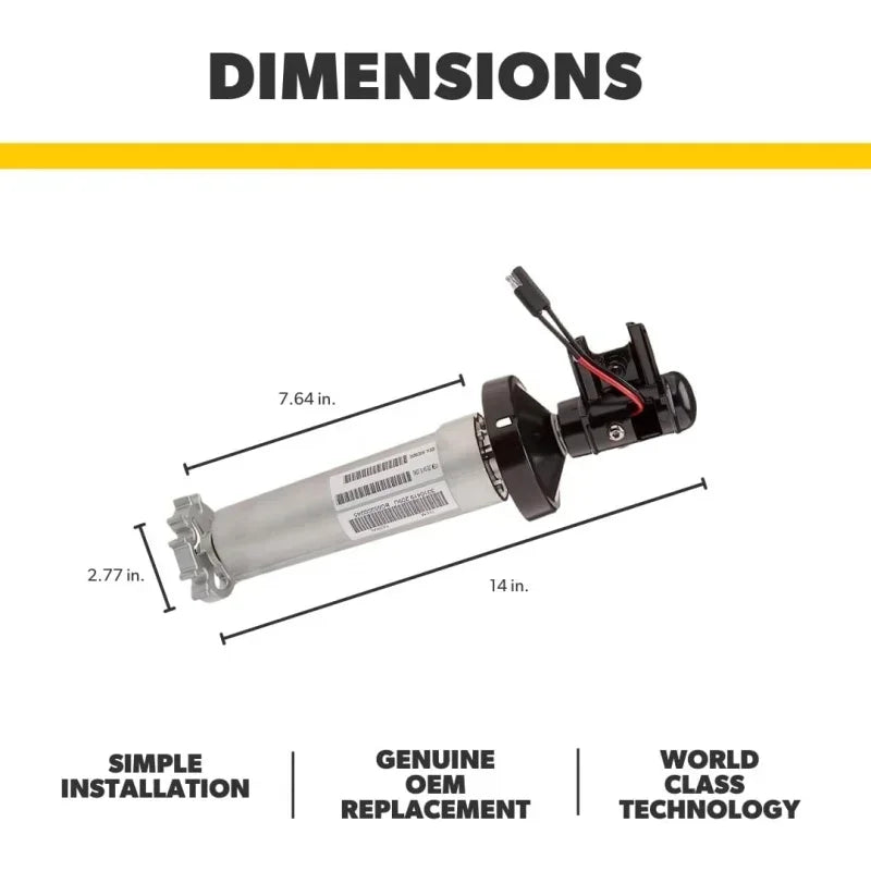 3310423.209U OEM RV 12V Power Awning Extension Motor for 9100 Awnings | RH Black Torsion Assembly