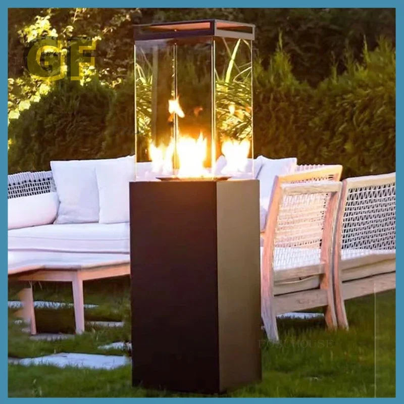 Modern Glass Heaters  Garden Supplie Outdoor Heating Stoves  Luxury Commercial Indoor Dining Room Real Fire Fireplace h