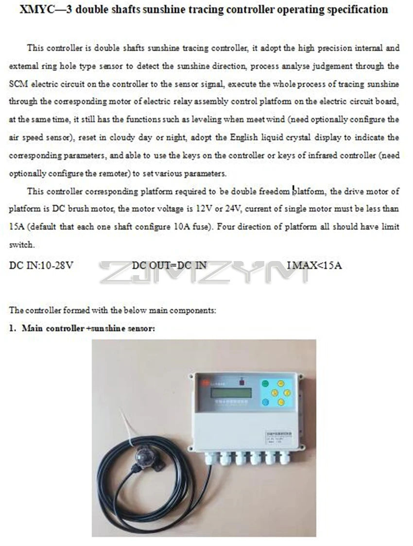 Dual Axis Solar Tracker Controller Sun Tracker Automatic Tracking Controller System Two-degree-of-freedom Platform Tracking