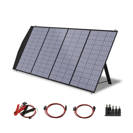 Allpowers Foldable Solar Panel High Efficience Travel & Phone & Boat Portable 18V 60W 100W 120W 200W Solar Panel Kit