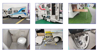 Bench-Style RV Toilet Cassette Toilet with Water Tank for Caravan C402