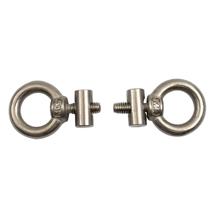 2x Stainless Steel Awning Rail Stoppers Hooks 6mm Stops Silver Motorhome Campervan Awning Rail /Tarpaulin Stoppers