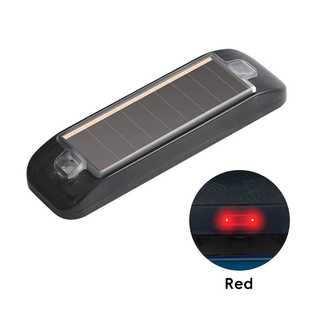 Mini LED Solar Power Car Warning Light Night Security Simulated Alarm Wireless Anti-Theft Caution Lamp Flashing Dummy Alarm Lamp