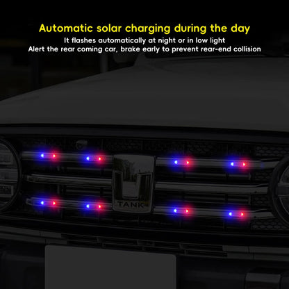 Mini LED Solar Power Car Warning Light Night Security Simulated Alarm Wireless Anti-Theft Caution Lamp Flashing Dummy Alarm Lamp