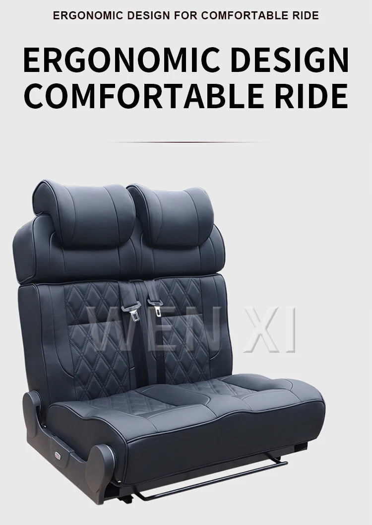 RV Double Seat Double-sided Car Bed Chair Color Customization Adjustable Backrest Angle Car Double Bed