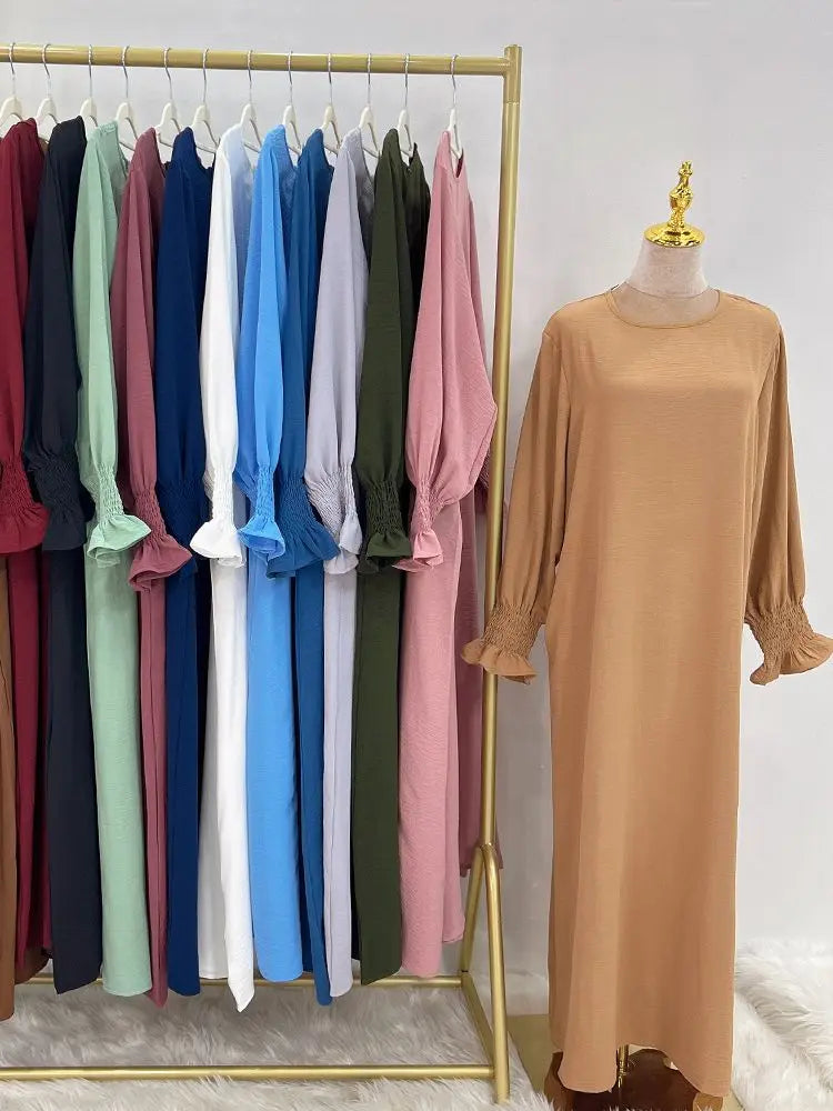 Ramadan Abaya Dubai Kaftan Muslim Long Dress Turkey Abayas For Prayer Islamic Clothing Women Robe Longue Femme Musulmane