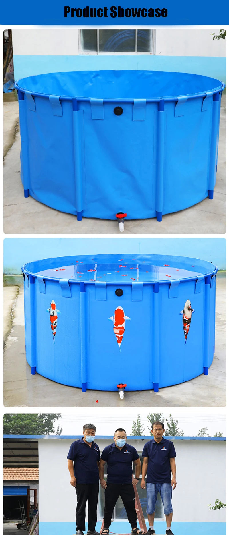 Storage Tank Round Folding Swimming Pool Plastic Water Tank Multi-Purpose Canvas Fish Farming Pond