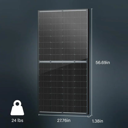 200W Solar Panel Bifacial Monocrystalline 12V Solar Panel,200 Watt 12 Volt 9BB Solar Panels,Black Frame,High Efficiency Solar