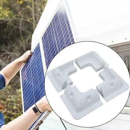 Solar Panel Mounting Brackets ABS Corner Bracket Kit Drill-Free Widely Used on Roofs of RV, Caravans, Vehicles, Camper Vans