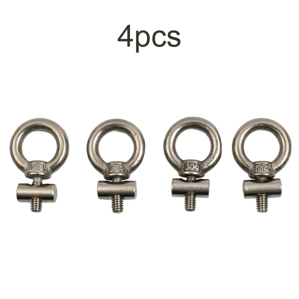 2-8PCS Awning Rail Stoppers 6mm Stainless Steel Stops Campervan Caravan Outdoor Slide Rail Track Cable Hanger Ring Screws