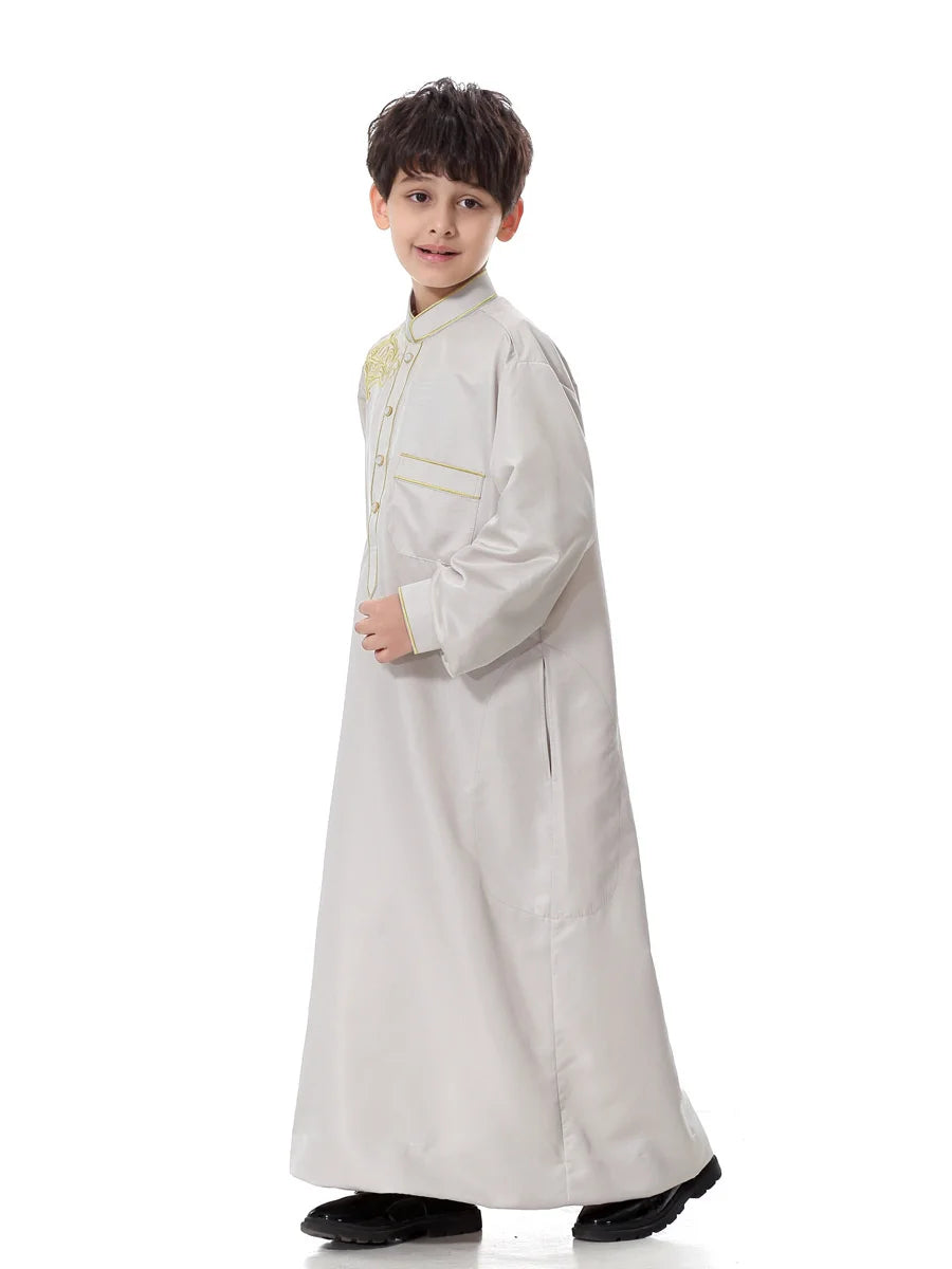 Eid Boy Children Abaya Dubai Kaftan Arabic Qatar Muslim Kids Robe Caftan Ramadan Long Dress Islamic Clothing Boy Jubba Thobe