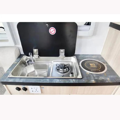 Wholesale Camping Caravans Kitchen Equipment 1 Burner with Sink RV Gas Stove Kitchen Stove for Overland Camper Van