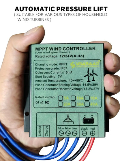 2000W 10A 20A 30A 40A 12V 24V Auto 48V MPPT Wind Charge Controller For Wind Turbine Generator Water Proof IP68 For Home Use