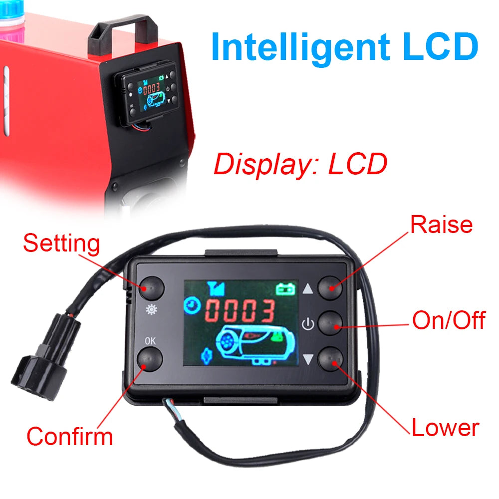 12V Car Air Parking Heater Monitor Switch Manual Buttons Remote Controller LCD Display For Truck Air Diesel Heater Accessories