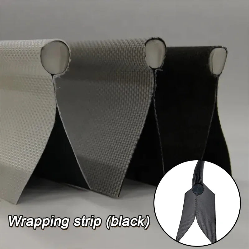 1m Caravan Awning Rail Piping 6mm Double Flap Black Grey PVC Core Keder Camping/Tent/Awnings/Tents Caravan Accessories