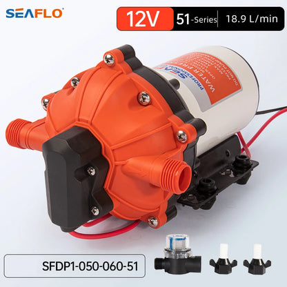 SeaFlo Rv Automatic Booster System Marine Water Pump 12 V  24V DC 60 PSI 5.5 GPM 2 Gallon Accumulator Tank System For Yacht Rv